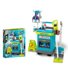 Набір для прибирання возик, 50-34-в62,5см, пилосос, пінопластові кульки, швабра, щітки, аксесуари, 40пр,на бат-ці, в кор-ці, 49-39-10см 