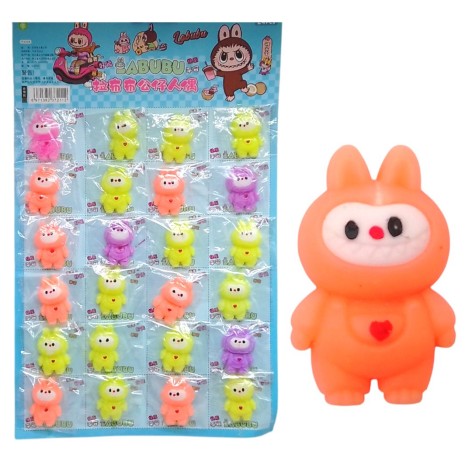 Іграшка-антистрес силіконова, таба зайчик Labubu 24 штуки