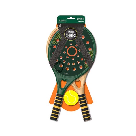 Набор ракеток 2 ракетки, пластиковый корпус и полотно, мягкая ручка, на листе /36/