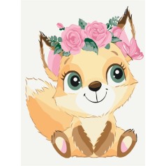 Картина за номерами: Білочка у віночку