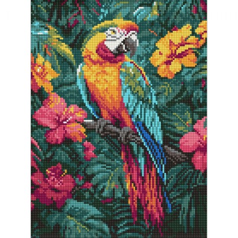 Набор с алмазной мозаикой "Тропическая птица" 30x40см