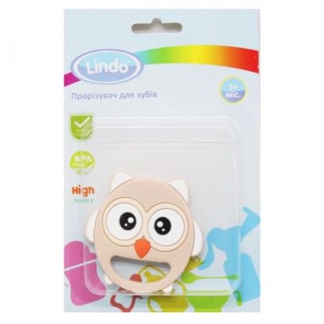 Прорезыватель для зубов "Сова" бежевый