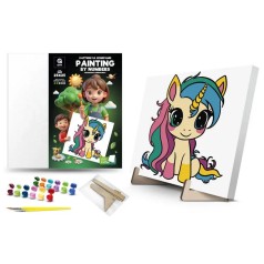 Набор для росписи по номерам с красками металлик 