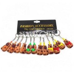 Брелоки гумові "Капібара" 11 см (12 штук)