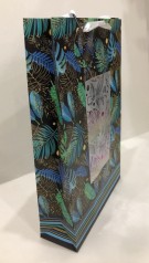 Пакет подарочный бумажный, 25х39х8 см, бумажный мелованный, 140г/м2+матовая ламинация +тыс. райд. фоль. по проз. возраст. 5 шт. в уп.