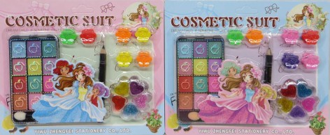 Набір дитячої косметики 9 предмет. (тіні, шпильки, олівець, блискітки) 2в. (24 * 14)