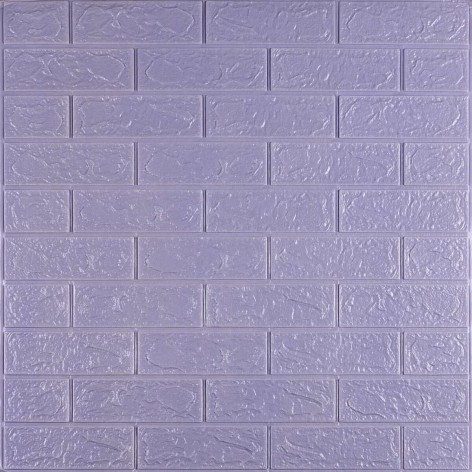 3D панель Sticker Wall "Цегла" світло-фіолетова 700x770x3мм (SW-00000574)
