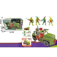 Набор героев машина, 4 ракушки, подвижные элементы, в кор. 19,8*31,5*15 см