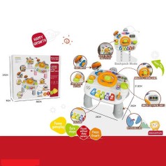 Ігровий музичний столик кермо із сигналом, 5 клавіш піаніно з нотами, звук газу, поворотників, ключ запалювання, дзеркальце, ремінці, в кор. /24/