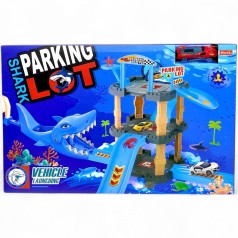 Трек (3 рівні, металопластикова машинка, механічний запускач, фігурки тварин)