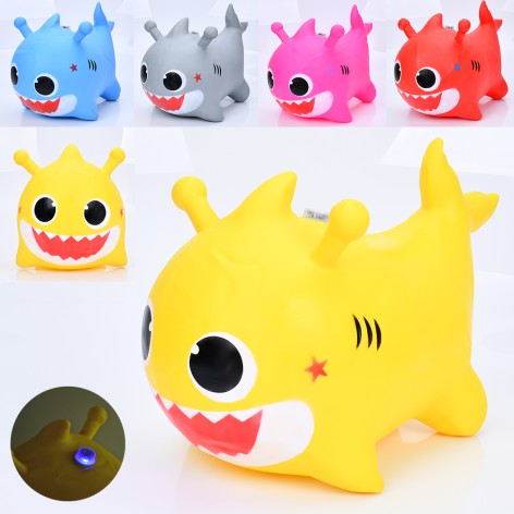 Стрибуні-животні акула, музика, світло, 1300-1350г, 5 кольорів, бат(табл), п/е, 33-24-10см 