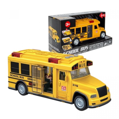 Автобус школьный игрушечный Jin Jia Toys "School bus" звук, свет, открывающаяся дверь, 28 см (666-31Q)