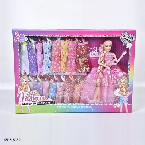 Лялька 29см 839-1 з нарядами кор.45*5,5*32 /36/