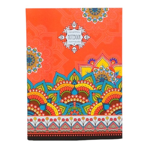 Блокнот А5, 80арк. "Помаранчеві квіти"