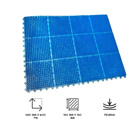 Килимок для ванної кімнати гумовий прозорий (45*60см)