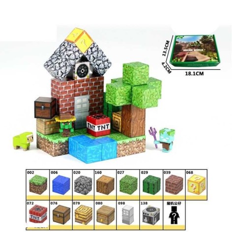 Конструктор магнітний "Майнкрафт/Minecraft", 50 дет