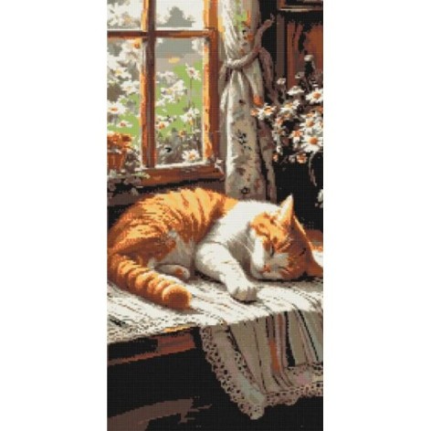 Алмазна мозаїка "Рудик котик" 40х80 см