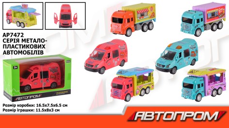 Машина металева АВТОПРОМ кор. 16,5*9,5*6,5см 
