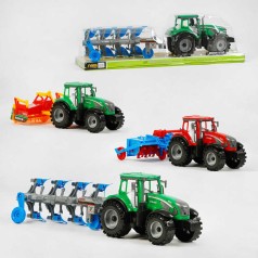 Трактор з причепом 3 види, інерція, знімний дах, причеп, у слюді, мікс видів 