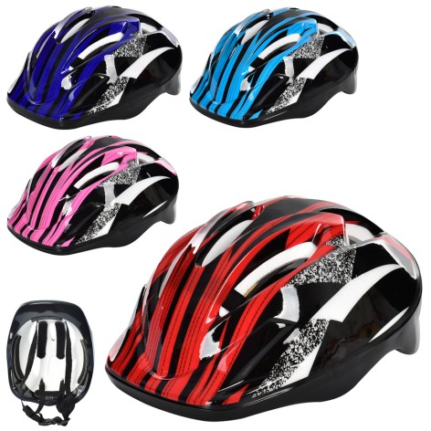 Шолом 25-19 см, 6 отворів, 4 кольори, кул, 26-35-13см /30/