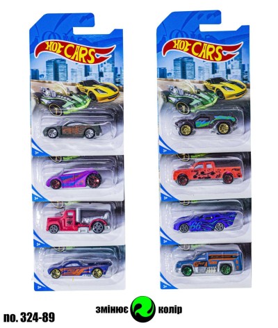 Машинка металлопластик HOT CARS 324-89 изменяет цвет //