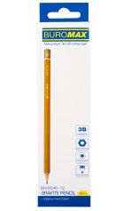 Карандаш графитовый Professional 3B, желтый, без резинки, коробка 12 шт. в коробке