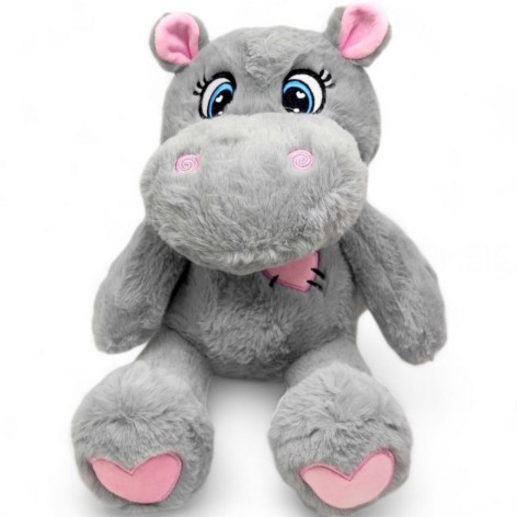 Мягкая игрушка "Бегемотик" люминесцентная 25 см сидя (HKF2211)