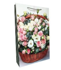 Набір подарункових пакетів "Квіти" 25х38х8см 6 шт. в упаковці 9859