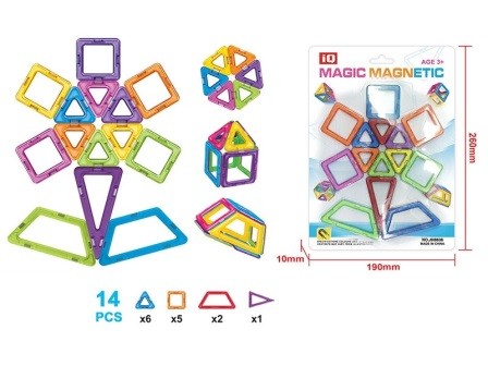 Конструктор магнітний Magic Magnetic JH8636A 14 дет. лист 26*1*19
