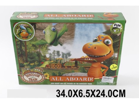 Трек із динозаврами, на батарейках, у коробці 34х6х24
