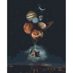 Картина за номерами: Будинок у стратосфері