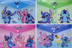 Папка-кнопка А4+_18мкм "Стіч" 23,5 * 33см, 4в. (2*30*12) ціна за 4 шт. //