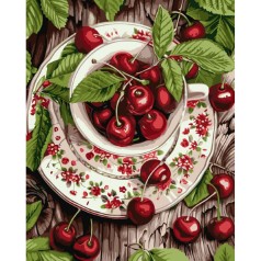 Набір для розпису по номерах "Свіжість вишні" 40х50см КНО5706