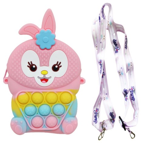 Сумка POP IT Зайчик розовий