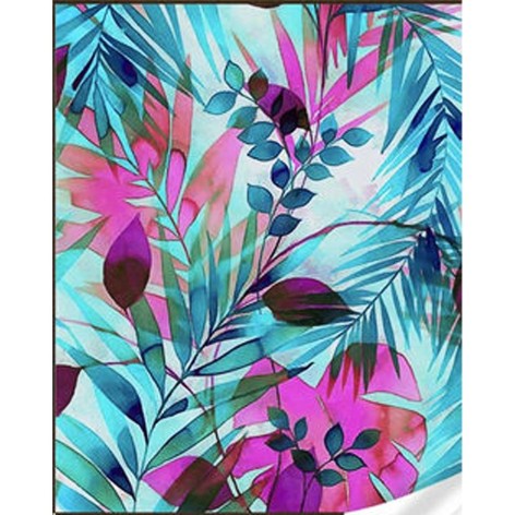 Алмазна мозаїка "Абстракція листя", 30х40 см