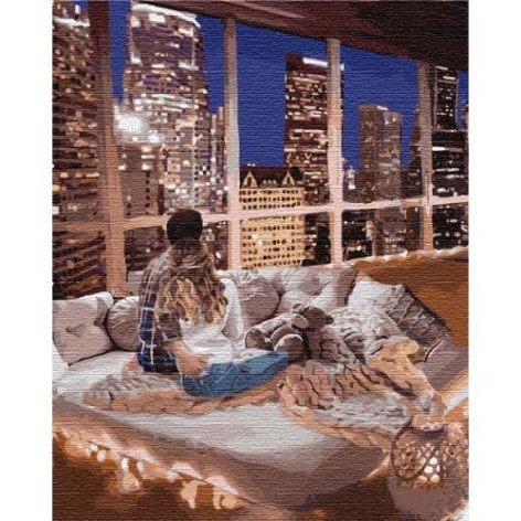Картина по номерам "Наблюдая за городом"????