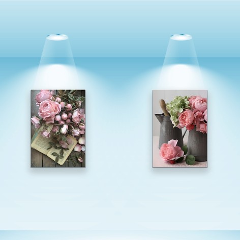 Набір постерів Riviera Blanca "Ніжні троянди" 28x40 см, горизонтальна орієнтація, натюрморт (PS-007)