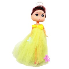 Лялька-брелок у бальній сукні, жовтий