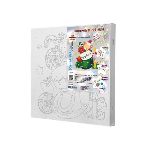 Картина зі світлодіодною підсвіткою Riviera Blanca "Святкова панчоха" 25x25 см (ГР1-003)