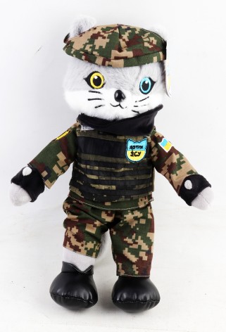 УЦЕНКА 40% Мягкая игрушка котик ЗСУ 33см /50/