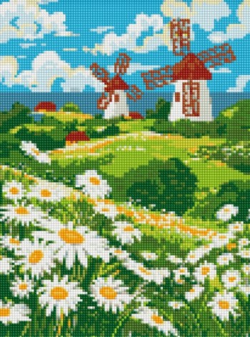 Набір з алмазною мозаїкою Ideyka Поле ромашок 30х40 см AMO8148