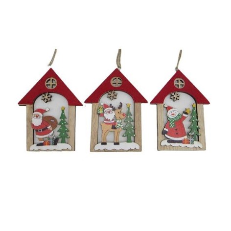 Подвеска новогодняя деревянная 