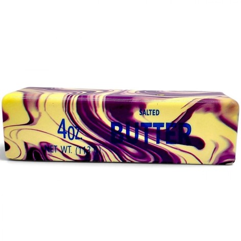 Сквиш-антистресс Масло (butter squishy) мрамор 14 см ФИОЛЕТОВЫЙ
