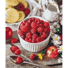 Картина за номерами: Малиновий перекус