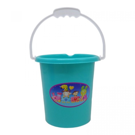 Відерце для піску, пластикове, з ручкою (бірюзове)