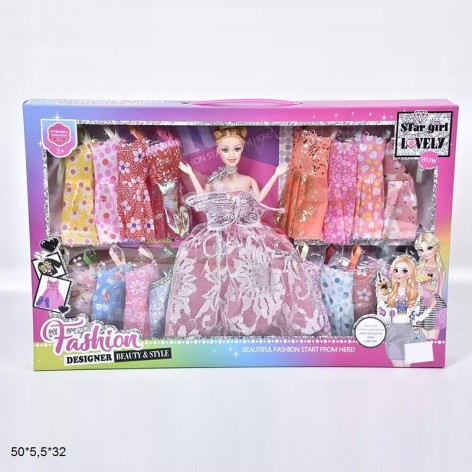 Лялька 29см 840-1 з нарядами кор.50*5,5*32 /30/