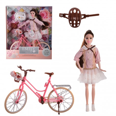 Лялька з велосипедом та аксесуарами, 33*28*6 см