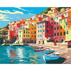 Набір для розпису по номерах. "Сонячне місто" 40х50 см