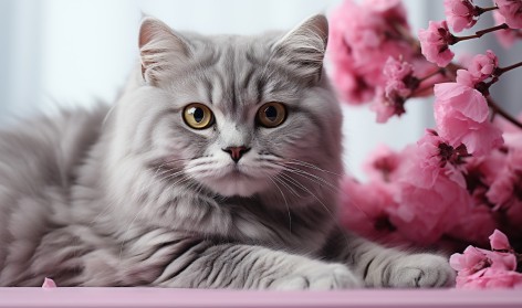 Набір для творчості алмазна картина Кіт на квітковому фоні Strateg розміром 40х50 см (SK88290)