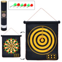 Дартс двосторонній магнітний 15 дюймів, дротики з магнітом 6шт. MS0100